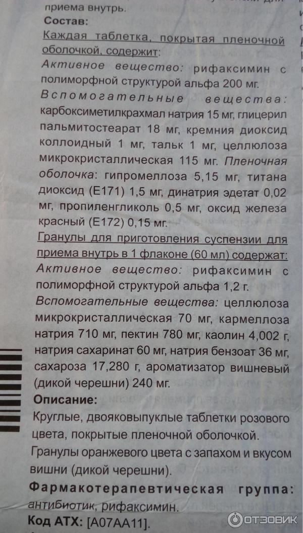 Альфа нормикс инструкция фото Отзыв о Антибиотик Alfa Wassermann "Альфа Нормикс" Новый для меня препарат, на с