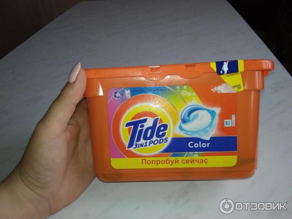 Капсулы для стирки TIDE 3 in1 PODS Color фото