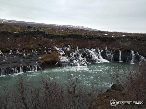 Достопримечательности Исландии фото водопад Барнафосс (Barnafoss)