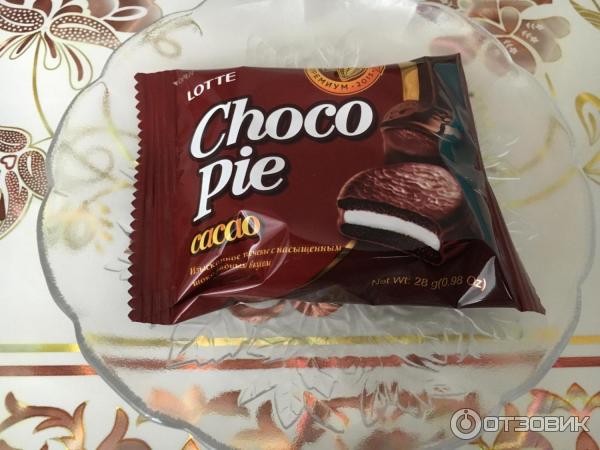 Печенье прослоенное глазированное Lotte Choco Pie Cacao фото