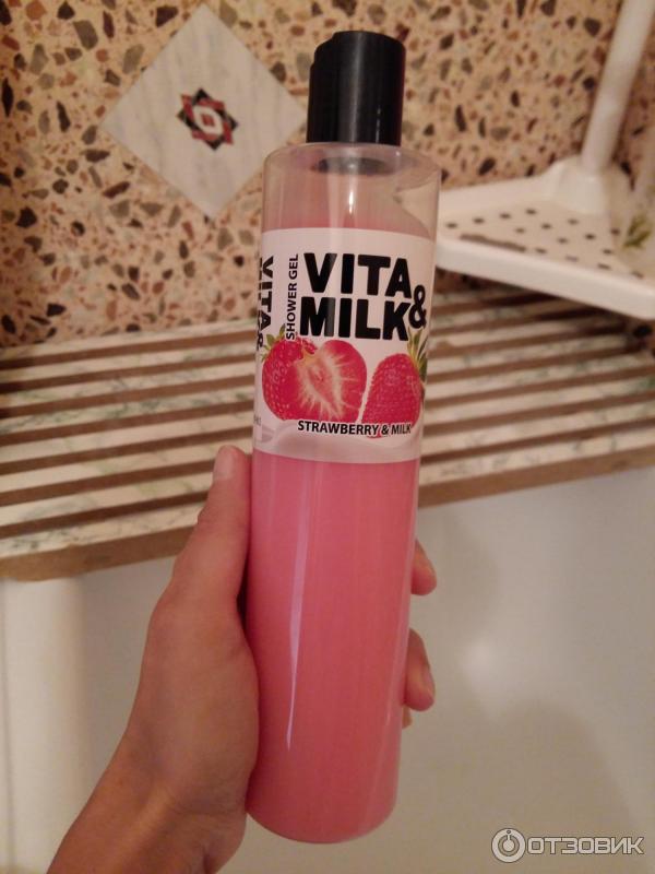 Гель для душа Vita&Milk Strawberry&Milk фото