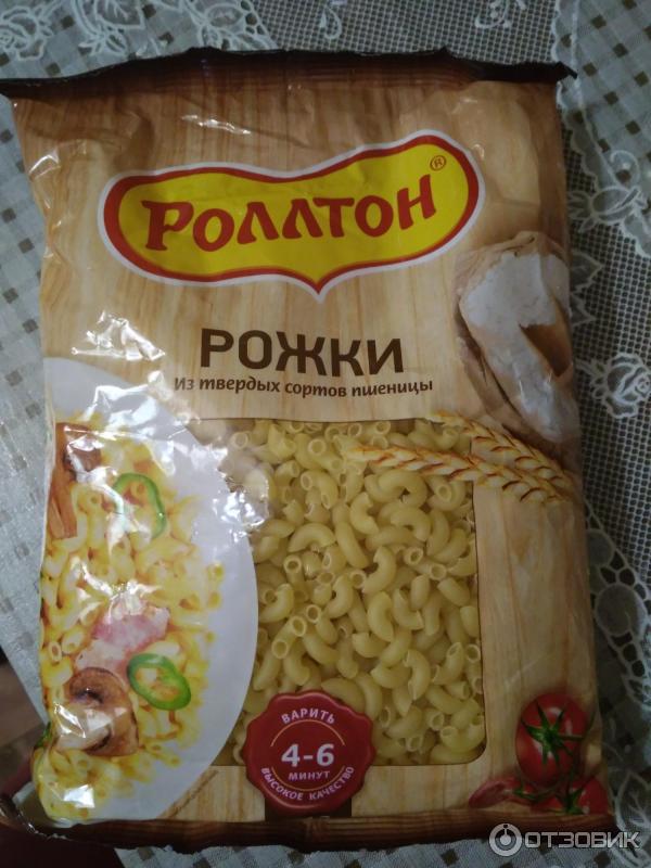 Макаронные изделия Роллтон Готовить легко Рожки фото