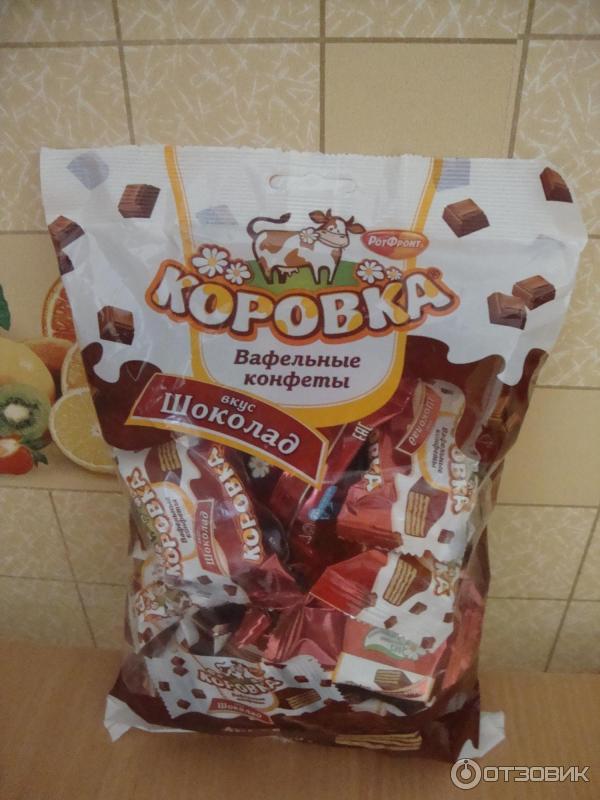 Вафельные конфеты Рот Фронт Коровка фото