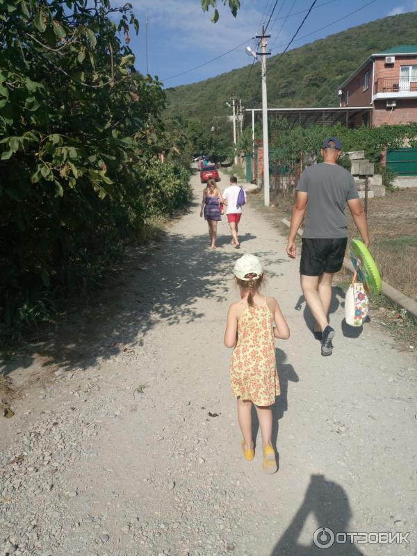 Дорога к морю, уклон до 40-50 градусов.