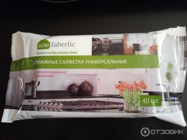 Влажные салфетки Faberlic универсальные с антибактериальным эффектом фото