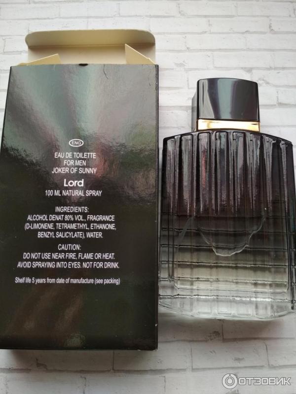 Мужская туалетная вода LORD отзыв