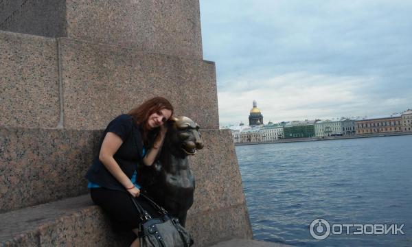 Пешая прогулка по набережной Невы на Васильевском острове (Россия, Санкт-Петербург) фото