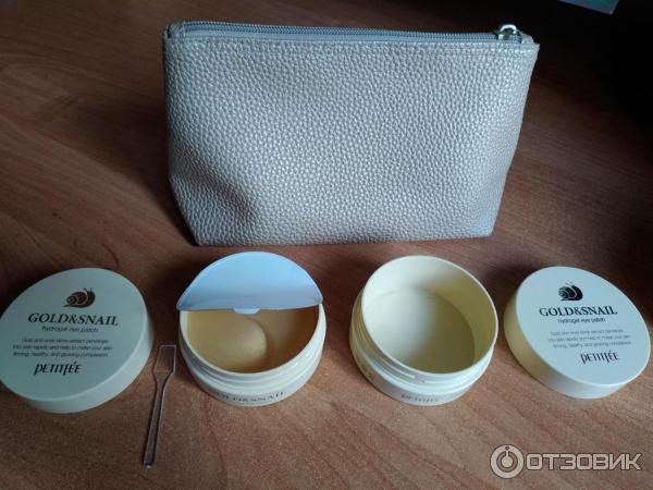 Гидрогелевые патчи для глаз Petitfee Gold & Snail Hydrogel Eye Patch фото