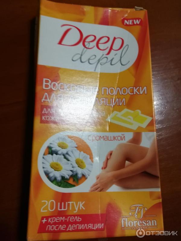 Восковые полоски для депиляции Floresan Deep depil с ромашкой фото