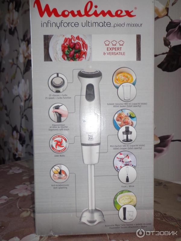 Блендер Moulinex infiny force ultimate hand blender фото