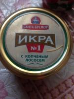 Икра деликатесная с копченым лососем "Санта-Бремор" № 1 фото