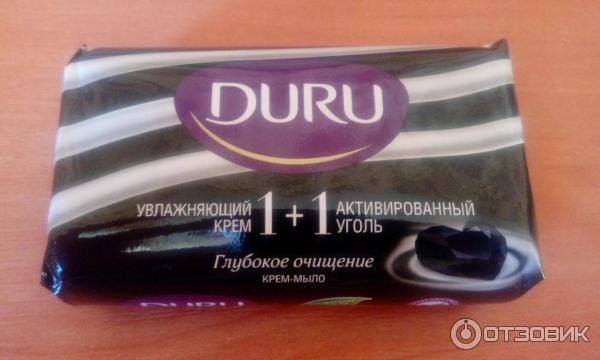 Туалетное мыло DURU 1+1 Увлажняющий крем+Активированный уголь фото