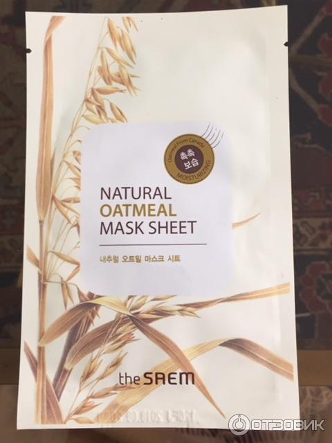 Тканевая маска для лица The Saem Natural Oatmeal Mask Sheet с овсянкой фото