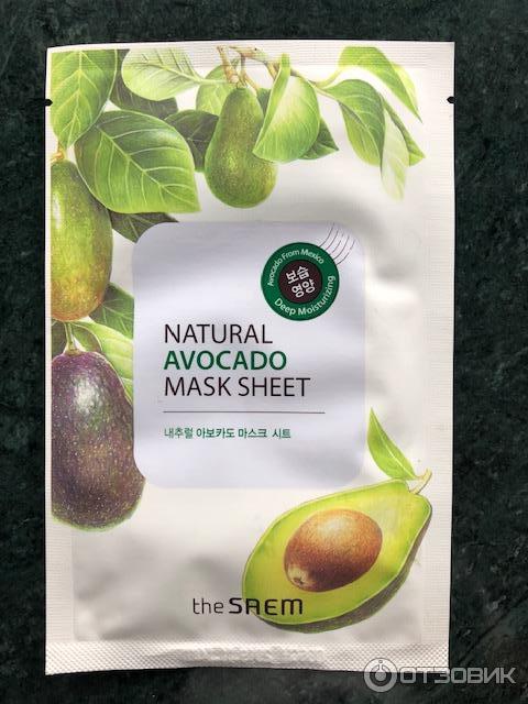 Тканевая маска для лица The Saem Natural Avocado Mask Sheet фото