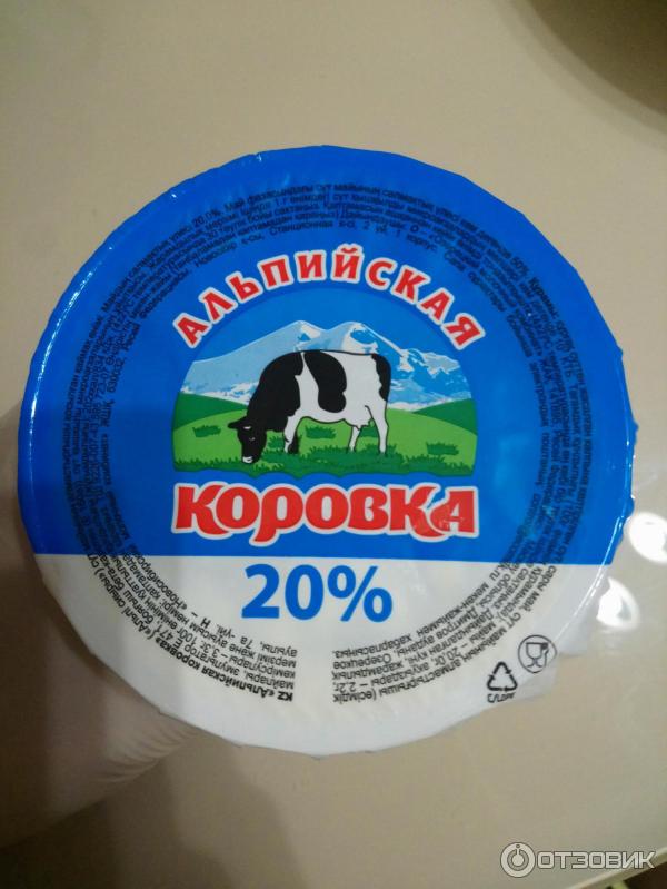 Сметанный продукт Альпийская коровка фото