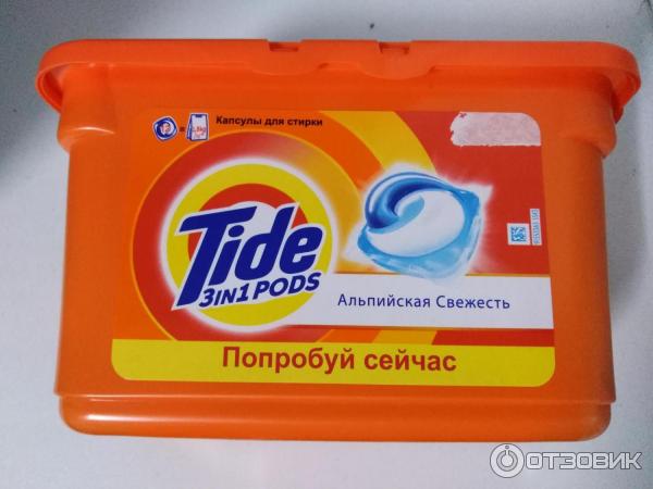 Капсулы для стирки Tide 3in1 Альпийская свежесть фото