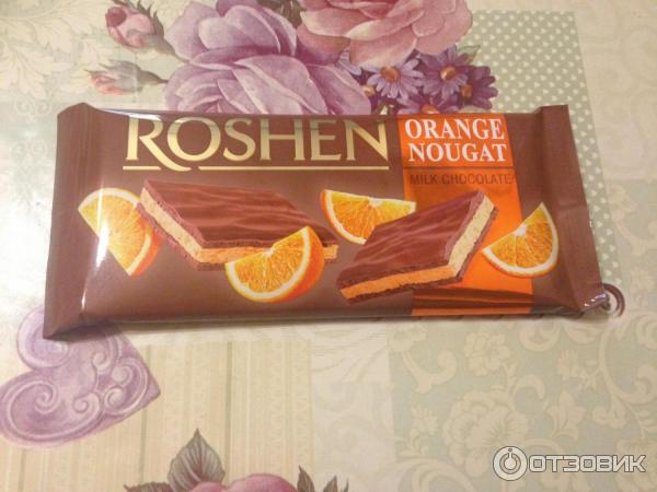 Молочный шоколад Roshen с апельсиновой нугой фото