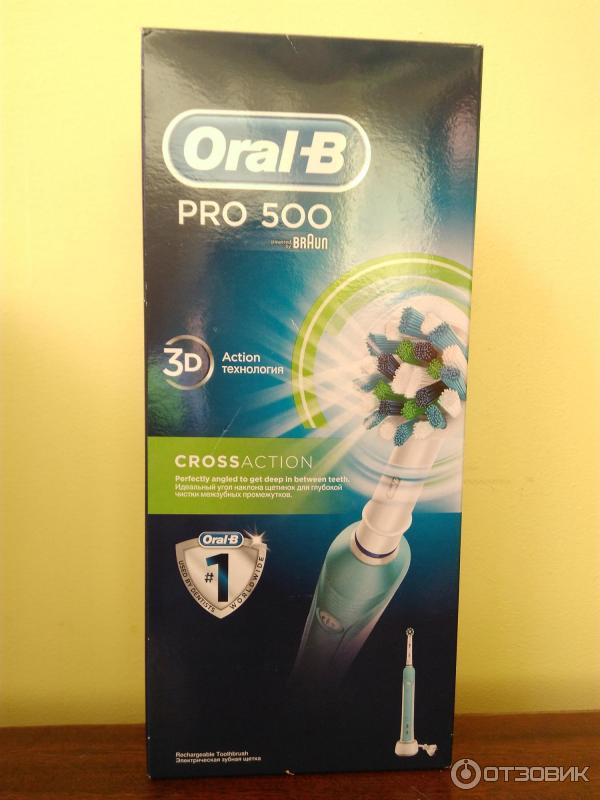 Электрическая зубная щетка Oral-B Pro 500 CrossAction фото