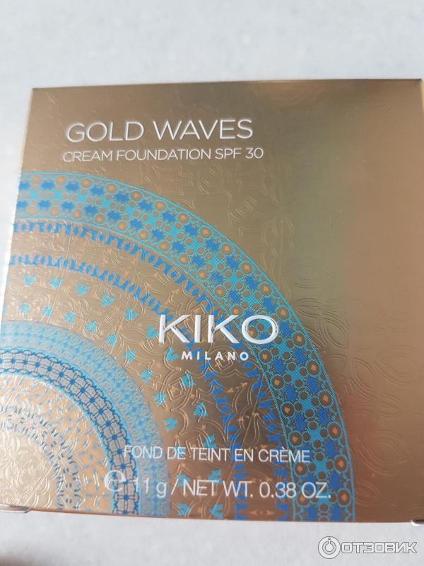 Компактная кремовая тональная основа Kiko Milano Gold Waves фото