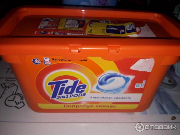 Капсулы для стирки Tide 3in1 Альпийская свежесть фото