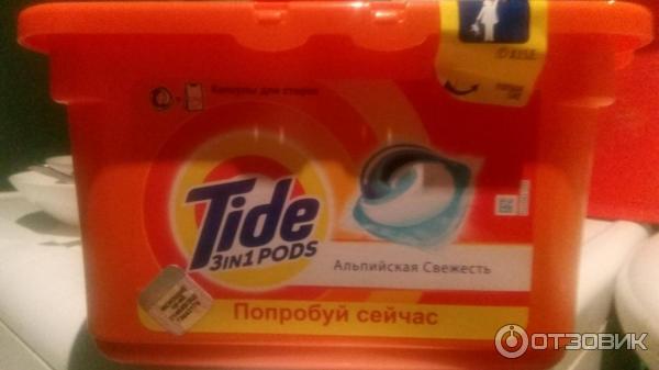 Капсулы для стирки Tide 3in1 Альпийская свежесть фото