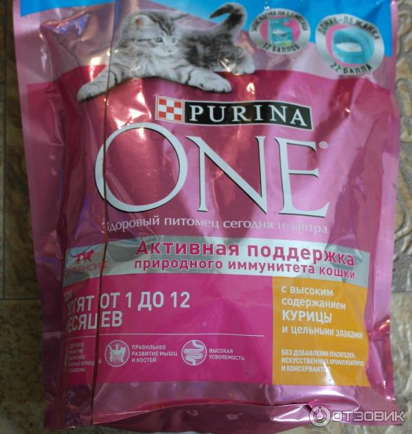 Корм для котят от 1 до 12 месяцев Purina One с курицей