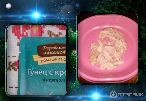 Консервы для кошек Деревенские лакомства Домашние обеды: тунец с креветкой фото