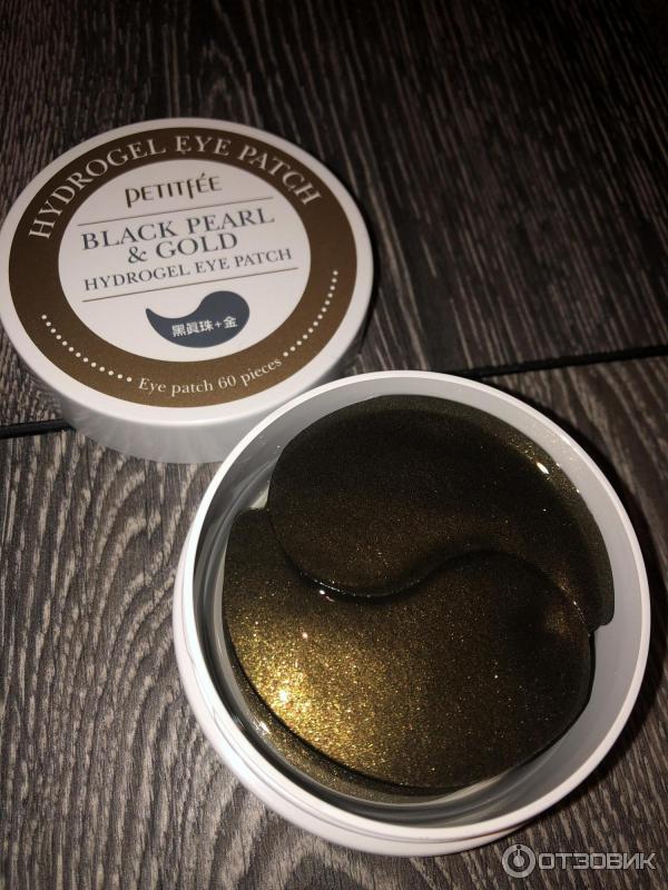 Гидрогелевые патчи для глаз Petitfee Black Pearl & Gold Hydrogel Eye Patch фото