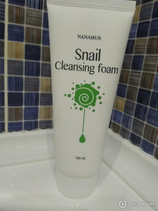 Пенка для умывания NANAMUS Snail Cleansing foam с улиточным муцином фото