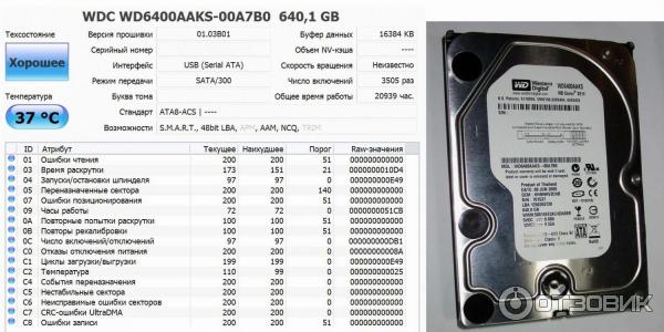 Жесткий диск Western Digital WD6400AAKS 640GB SATA