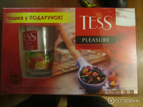 Чай Tess черный Pleasure (Тесс Плэжа) + чашка фото